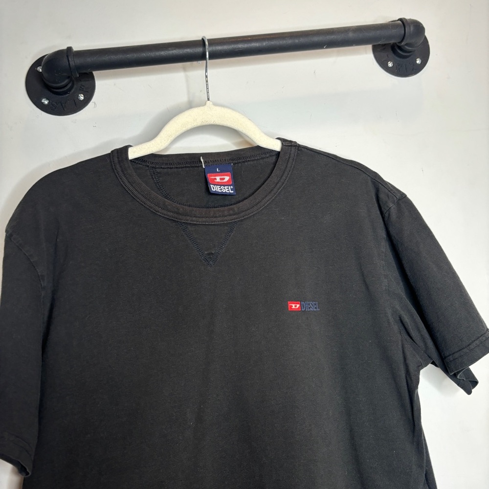 Diesel Cotton Logo T-Shirt L Black - Picture 2 of 8